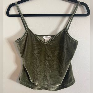 Velvet Crop Top Size:Sm